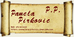 Pamela Pirković vizit kartica